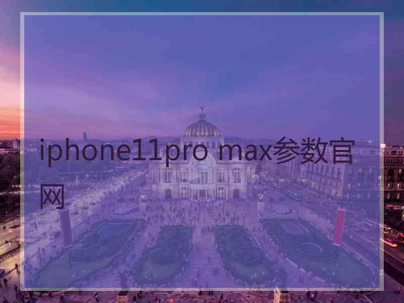 iphone11pro max参数官网