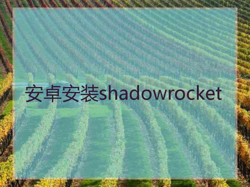 安卓安装shadowrocket