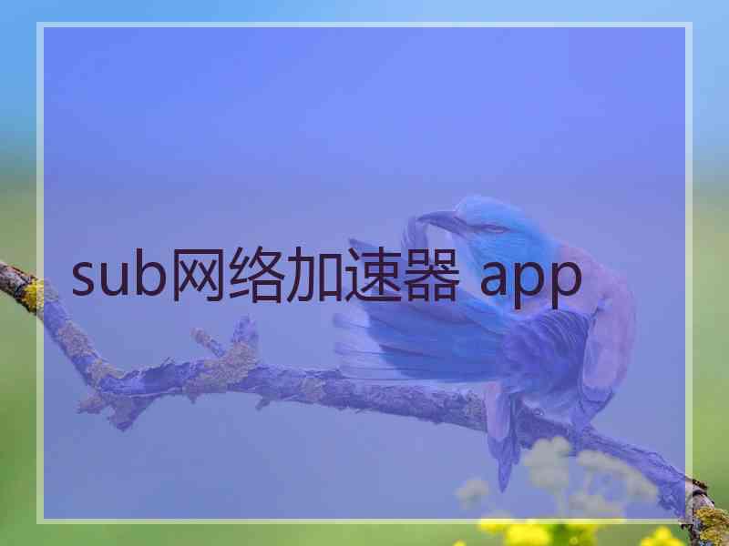 sub网络加速器 app