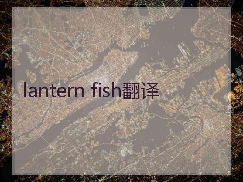 lantern fish翻译