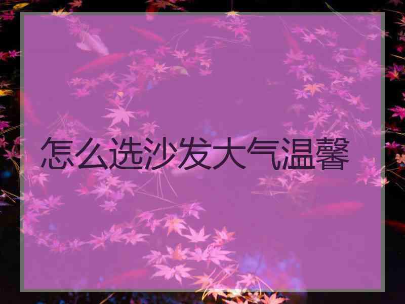 怎么选沙发大气温馨