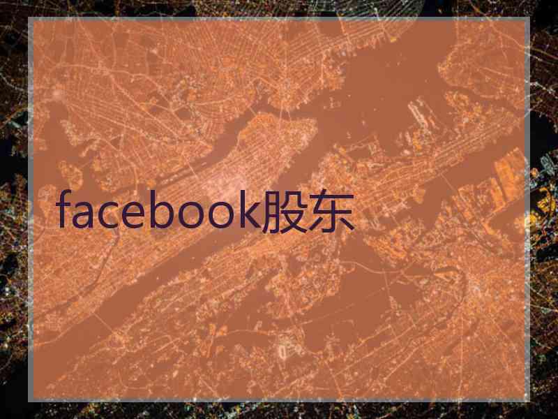 facebook股东