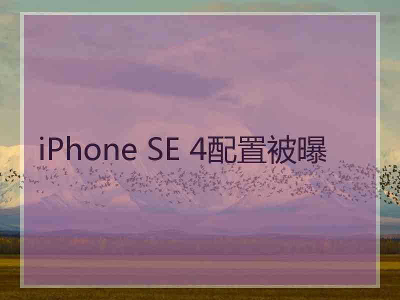 iPhone SE 4配置被曝