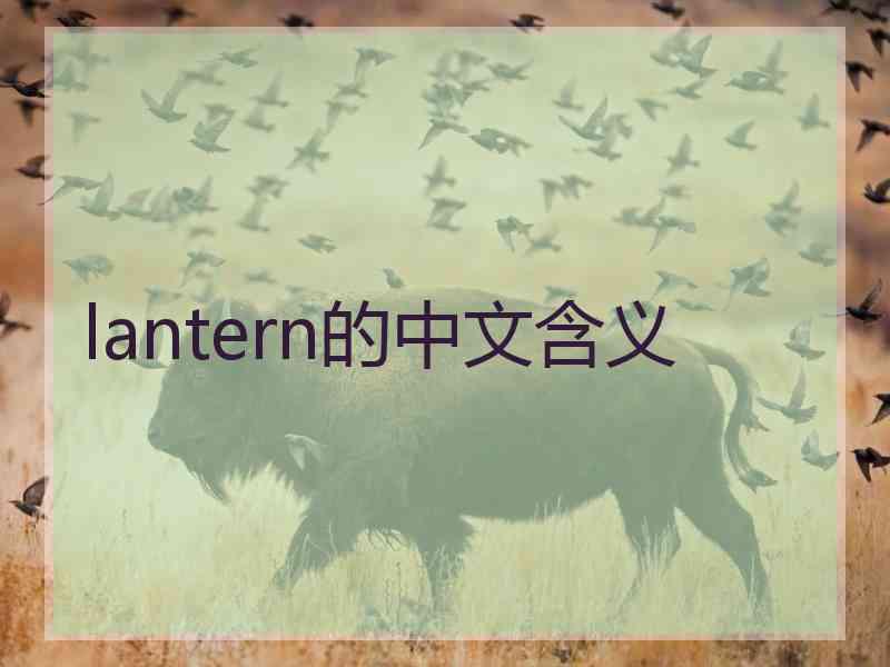 lantern的中文含义