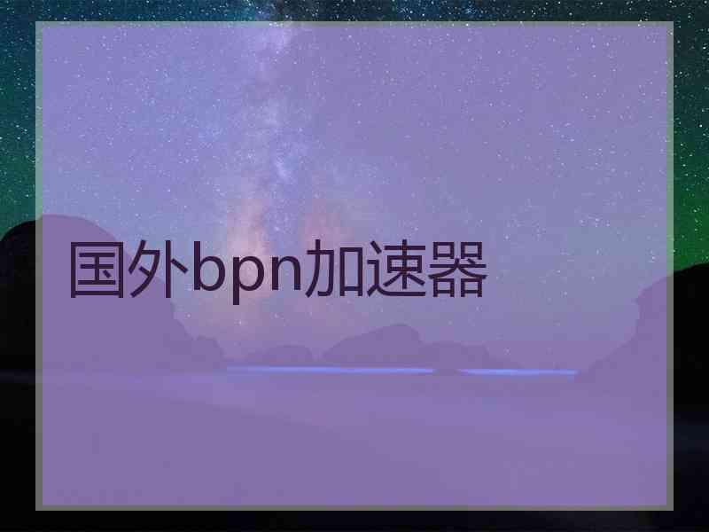 国外bpn加速器