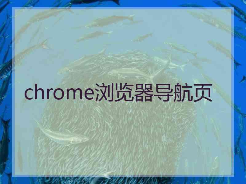 chrome浏览器导航页
