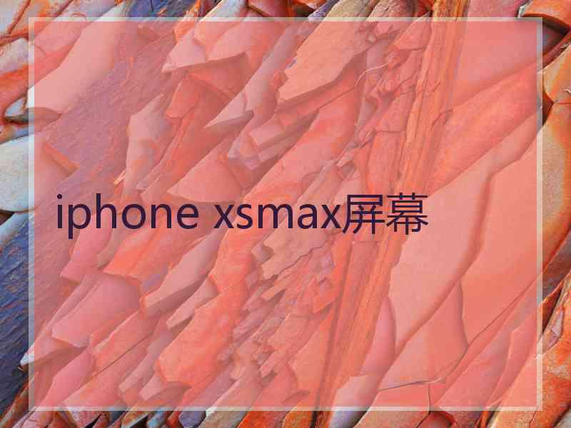 iphone xsmax屏幕