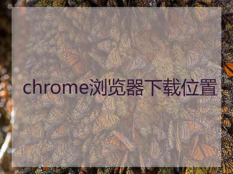 chrome浏览器下载位置