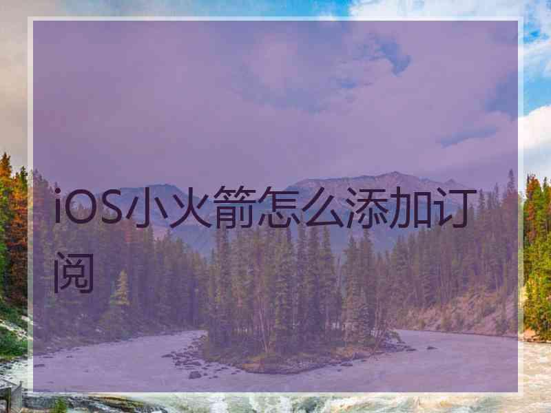 iOS小火箭怎么添加订阅