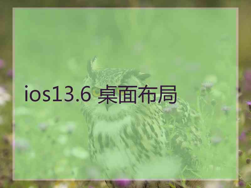 ios13.6 桌面布局