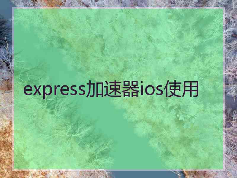 express加速器ios使用