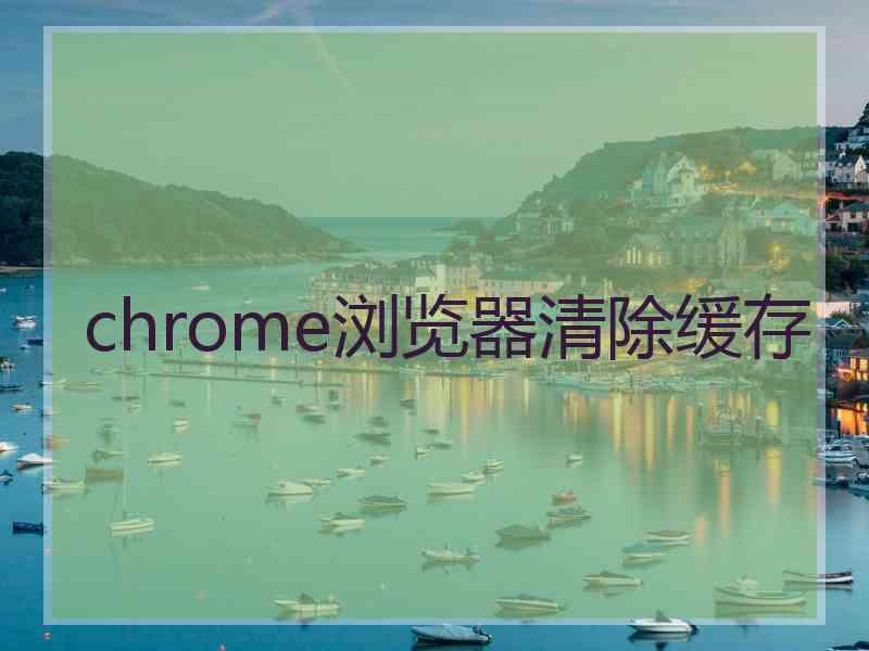 chrome浏览器清除缓存